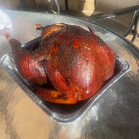 Smoked Turkey Injected with Rub and Butter
