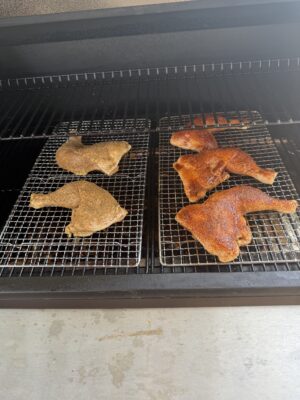 Chicken Leg/Thigh Quarters on the Traeger Smoker