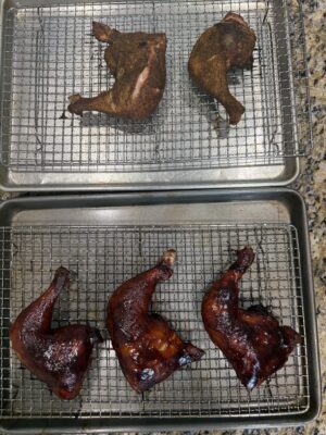 Finished chicken leg/thigh quarters
