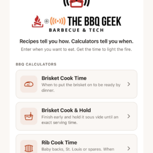 The BBQ Geek iPhone App home screen