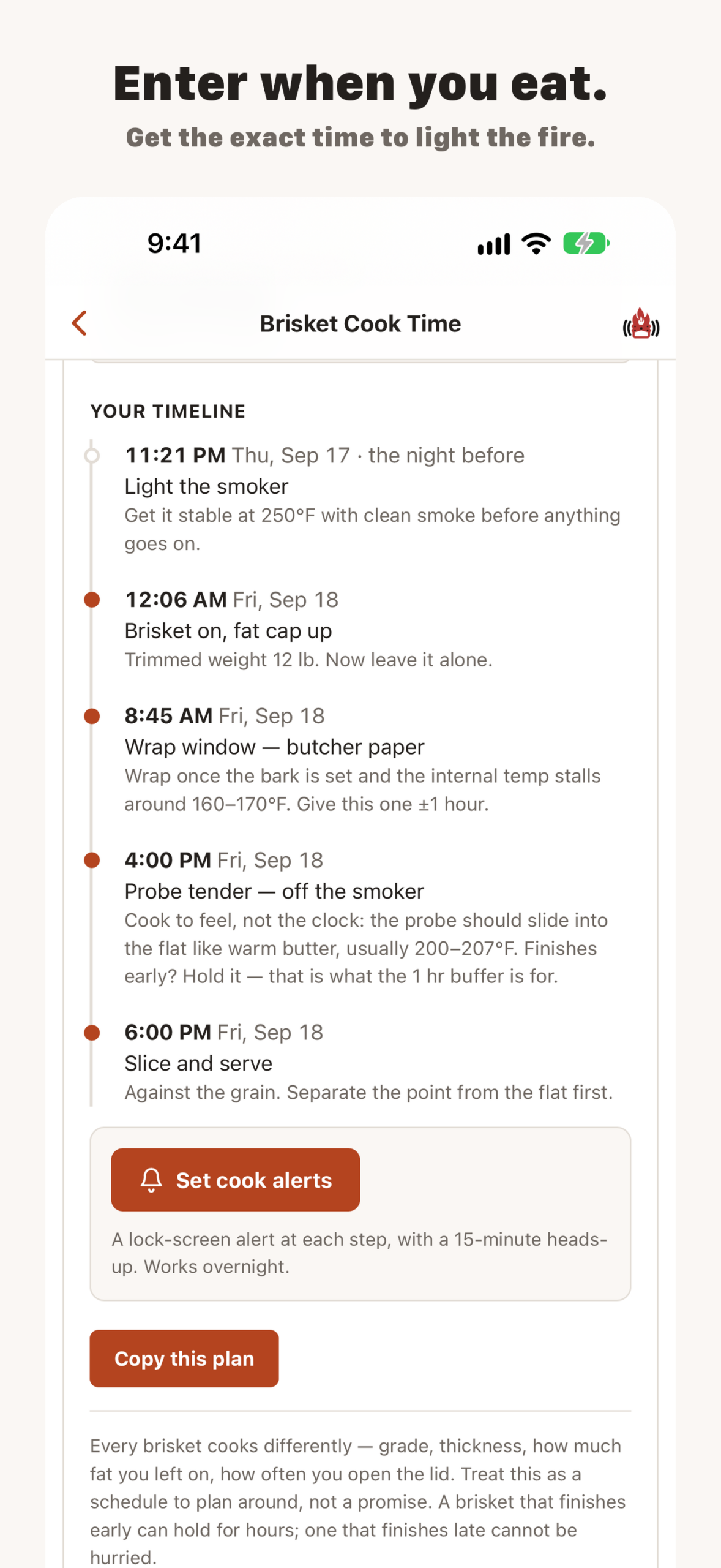 The BBQ Geek iPhone App timeline