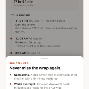 The BBQ Geek iPhone App purchase alerts